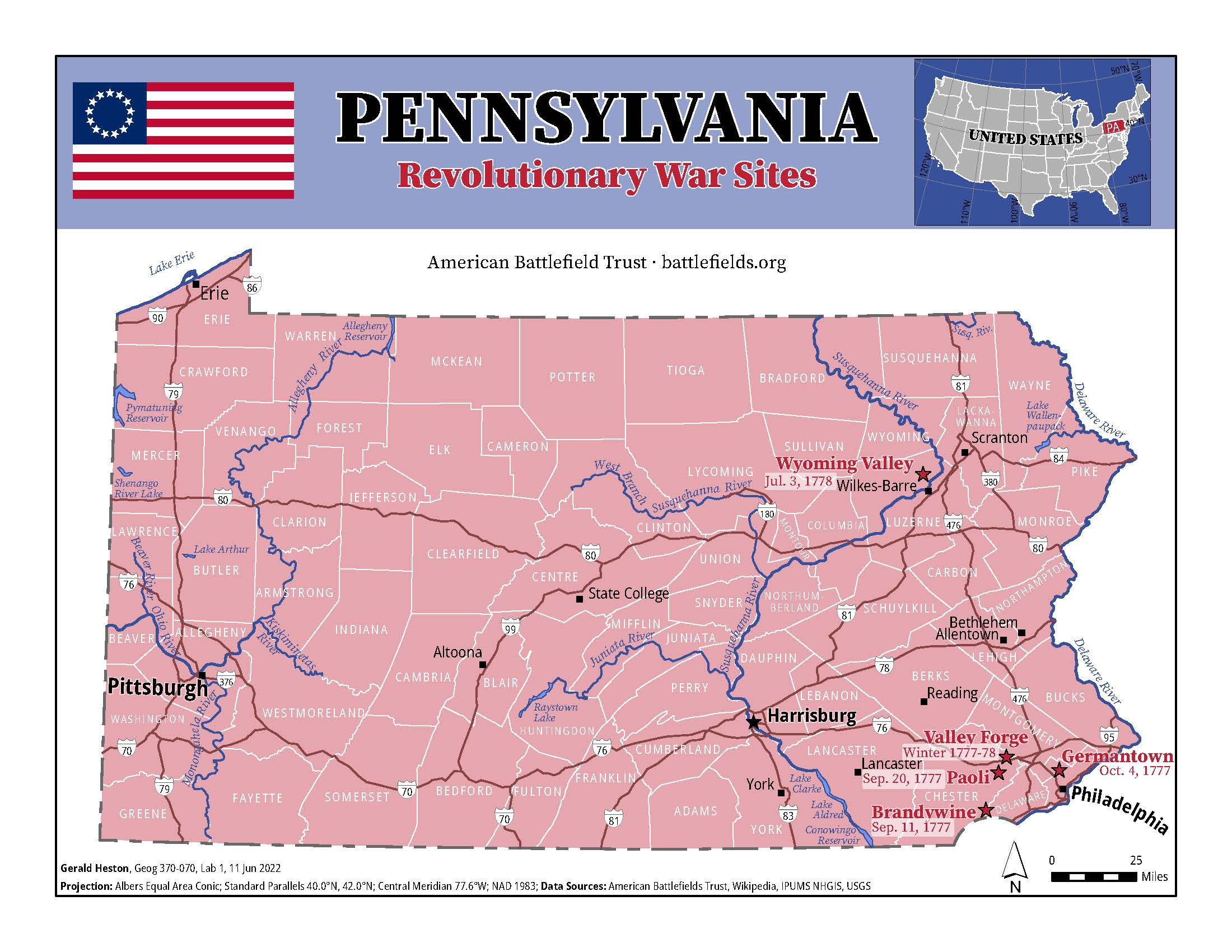 Pennsylvania- Revolutionary War Sites